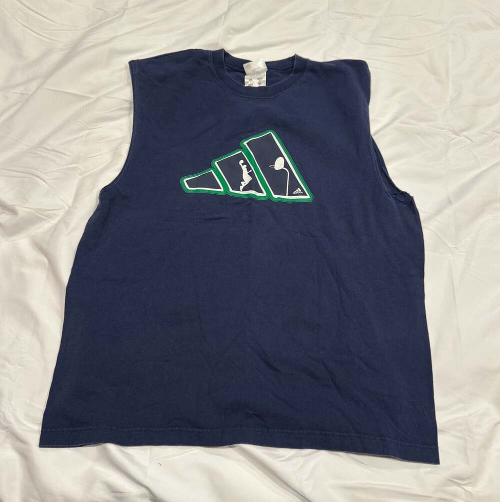 Vintage 90’s Adidas Basketball Sleeveless Tank Top Size L Rare